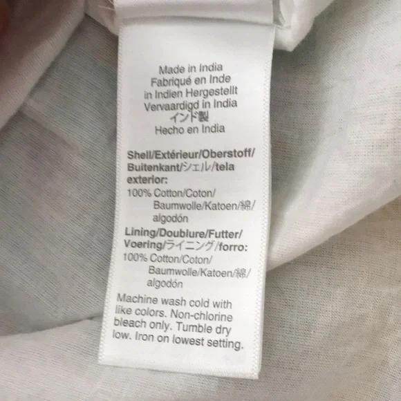 NWOT J Crew SZ Blockprints cotton tie top midi dress M - Picture 12 of 12